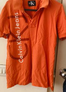 🧡 Calvin Klein Jeans Orange Polo Tee