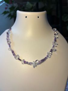Amethyst & Crystal Beaded Necklace