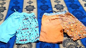 Set Of 2 -Boy Cotton Half Pant