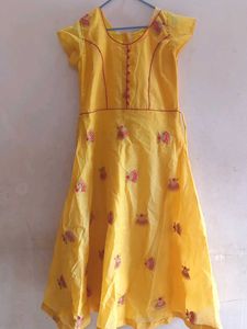 Yellow Embroidered Dress