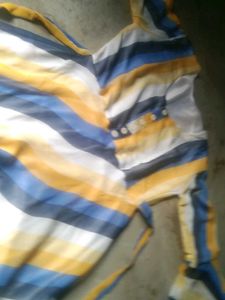 Striped Dress with Buttons