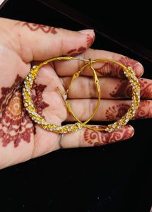 Gold Tone Hoop Earrings