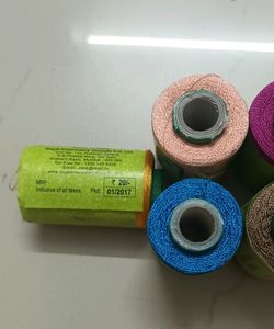 10 Reels Of Silk Thread For Embroidery. Mix Colour