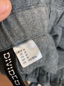 Grey Mini skirt Pleated
