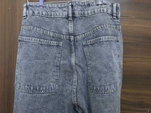 Acid Wash Grey Jeans
