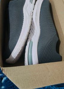 Comfortable Grey Slip-On Sneakers