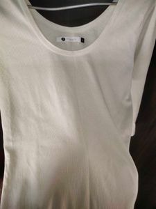 White Ribbed Top