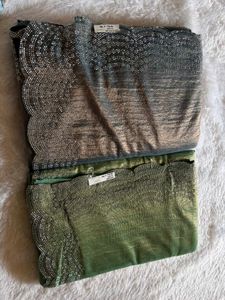 Elegant Green Saree😻