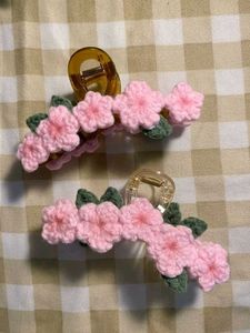 crochet hair clips