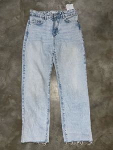 Zara High Rise Slim Jeans – Light Blue, EU36 (UK8)