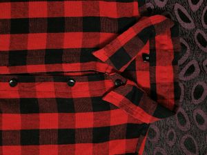 Women Checkered Cotton Shirt Red