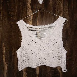 Crochet Knit Vest Top