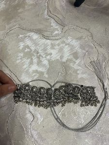 Boho Silver Choker &amp; Earring Set