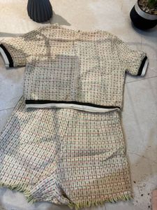 Zara Tweed Crop Top &amp; Skirt Set