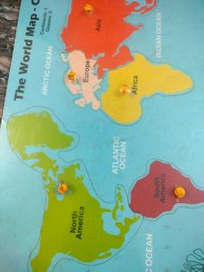 World Map Continent Puzzle