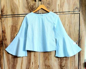 Sky Blue Cotton Top Size-32-S