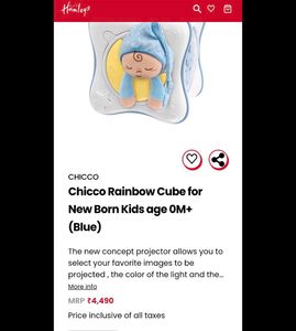 Chicco Rainbow 🌈 Cube musical nightlamp