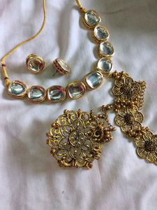 Necklace, Earrings And Bracelet With Ring