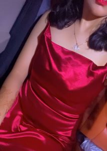 Red Satin Dress