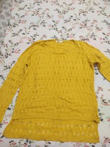 Woolen Top High Low Pattern