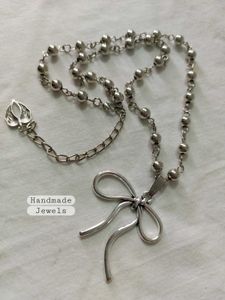 Bow Necklace &amp; Earring Hoop Jewelry Set