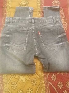 Distressed Gray Jeans