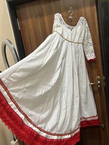 White Anarkali Kurti