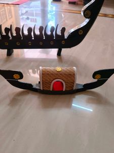 Wooden Boat Showpiece