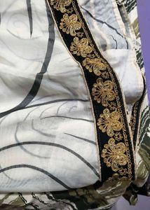 Elegant White Saree