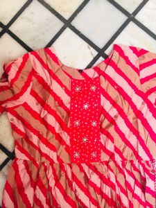 Striped Anarkali Kurti