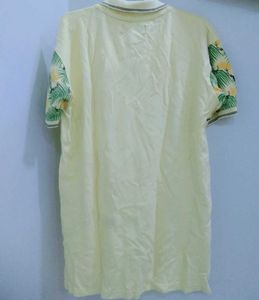 MENS YELLOW POLO NECK TSHIRT