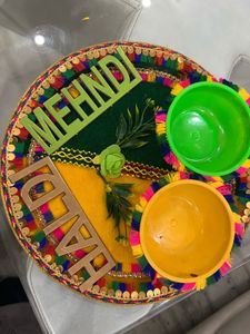 HALDI MAHENDI WEDDING PLATE