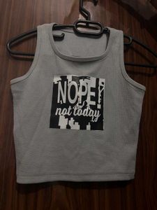 Gray Graphic Tank Top