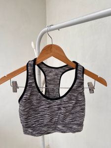 Striped Racerback Sports Bra