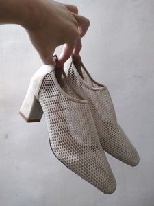 Mesh Breathable Block Heel Ankle Boots ✨