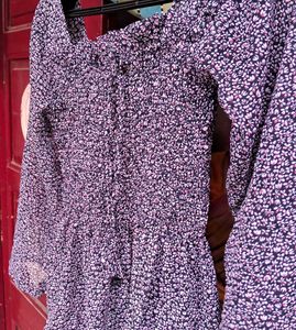 Floral Print Smocked Top