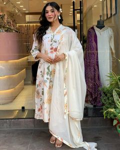 V Neck Mul Cotton Kurta Set