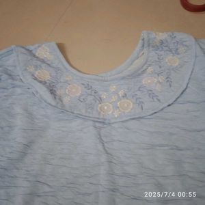 Floral Embroidery Nighty