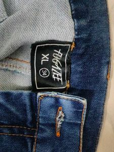 Blue Denim Cargo Jeans