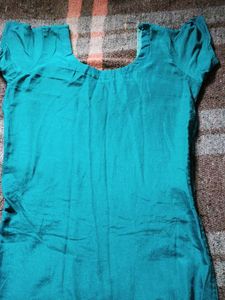 Teal Embellished Kurta