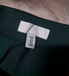 H&M Green Formal Straight-leg Trousers