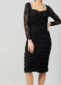 Elegant Black Lace Dress XL