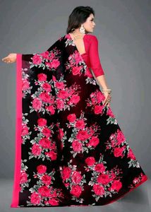 Floral Print Saree