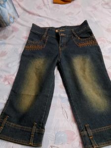 Denim Capri Knee Length