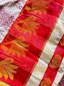 Traditional temple boarder art silk saree✨