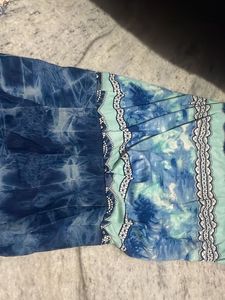 Tie Dye Strapless Dress
