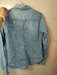 Denim Button-Down Shirt Vintage Y2k