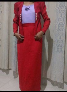 Red Formal Skirt