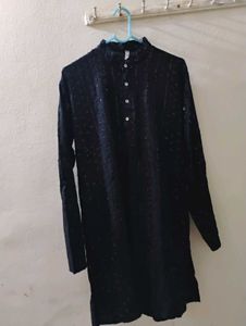 Festive Wear Black Kurta for Men - Size L