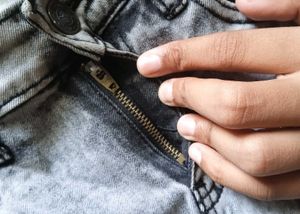 Gray Wash Denim Jeans